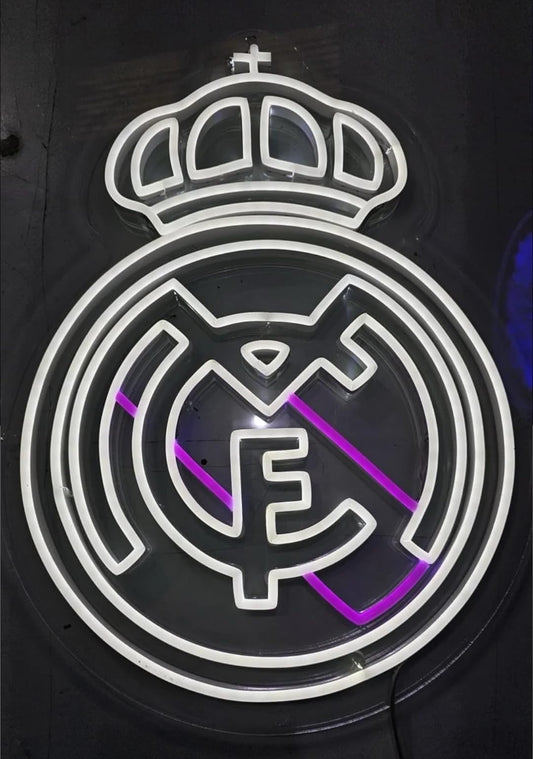 SOLOLED Lámpara LED Neón Decorativa, Escudo Madridista, Luz para Fútbol