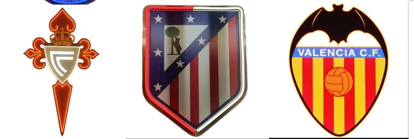 Escudos de equipos de fútbol liga personalizado Led luz de neón  neón signo logotipo personalizado regalo hecho a mano dormitorio