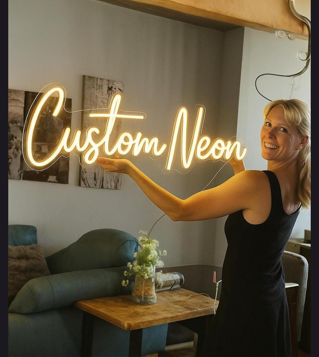 Letrero de kebab, letrero de led neón para doner, Diseño gratuito (cualquier fuente, cualquier imagen de internet, podemos hacerlo)