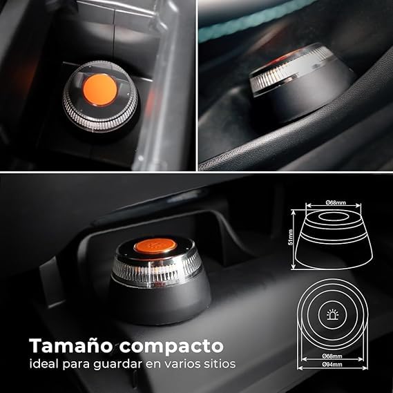 Genérico gsc Evolution - Luz de Emergencia V16 con Geolocalización – Baliza Homologada DGT 3.0, Obligatoria en 2026 | Señal V-16 para Coche con Aviso de Ubicación y Plan de Datos Incluido