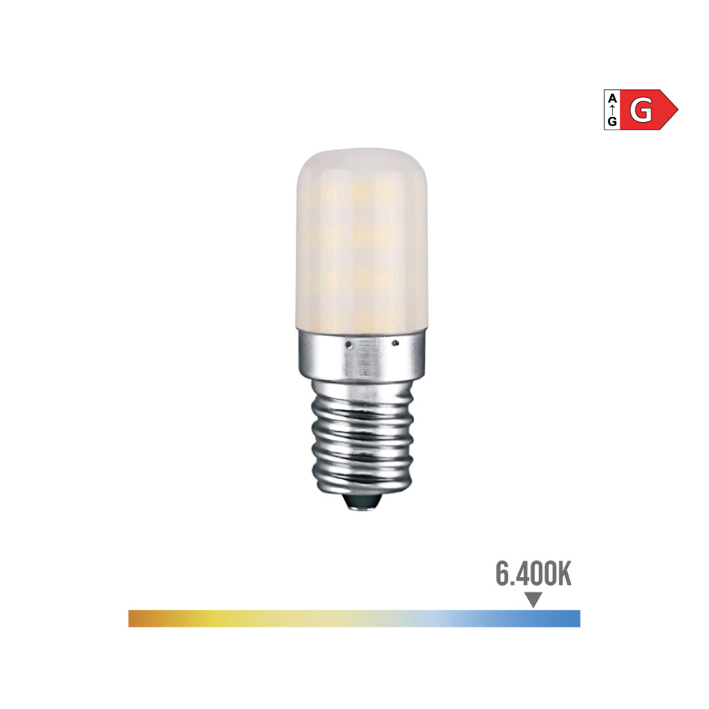 BOMBILLA PEBETERO TUBULAR LED E14 3 W 250 lm 6400 K LUZ FRIA Ø1,8 x 5,2 cm