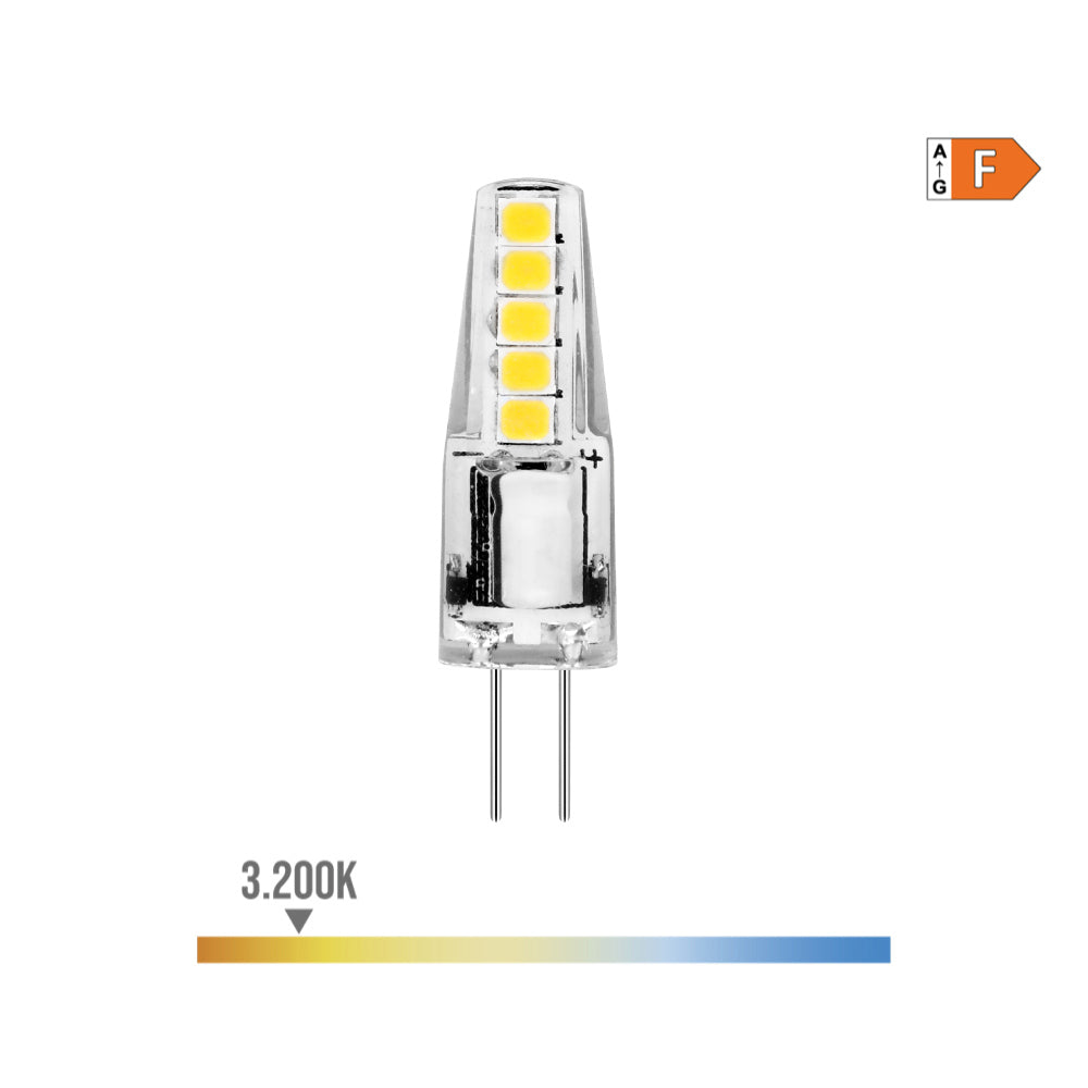 BOMBILLA BI-PIN SILICONA LED G4 12V 2 W 180 lm 3200 K LUZ CALIDA Ø10 x 37 mm