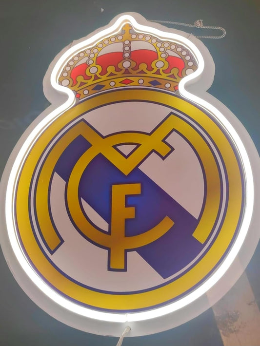 SOLOLED Regalos Madrid pared Deportivo de Fútbol,con Corona Real led decorativa neón,vinilo color
