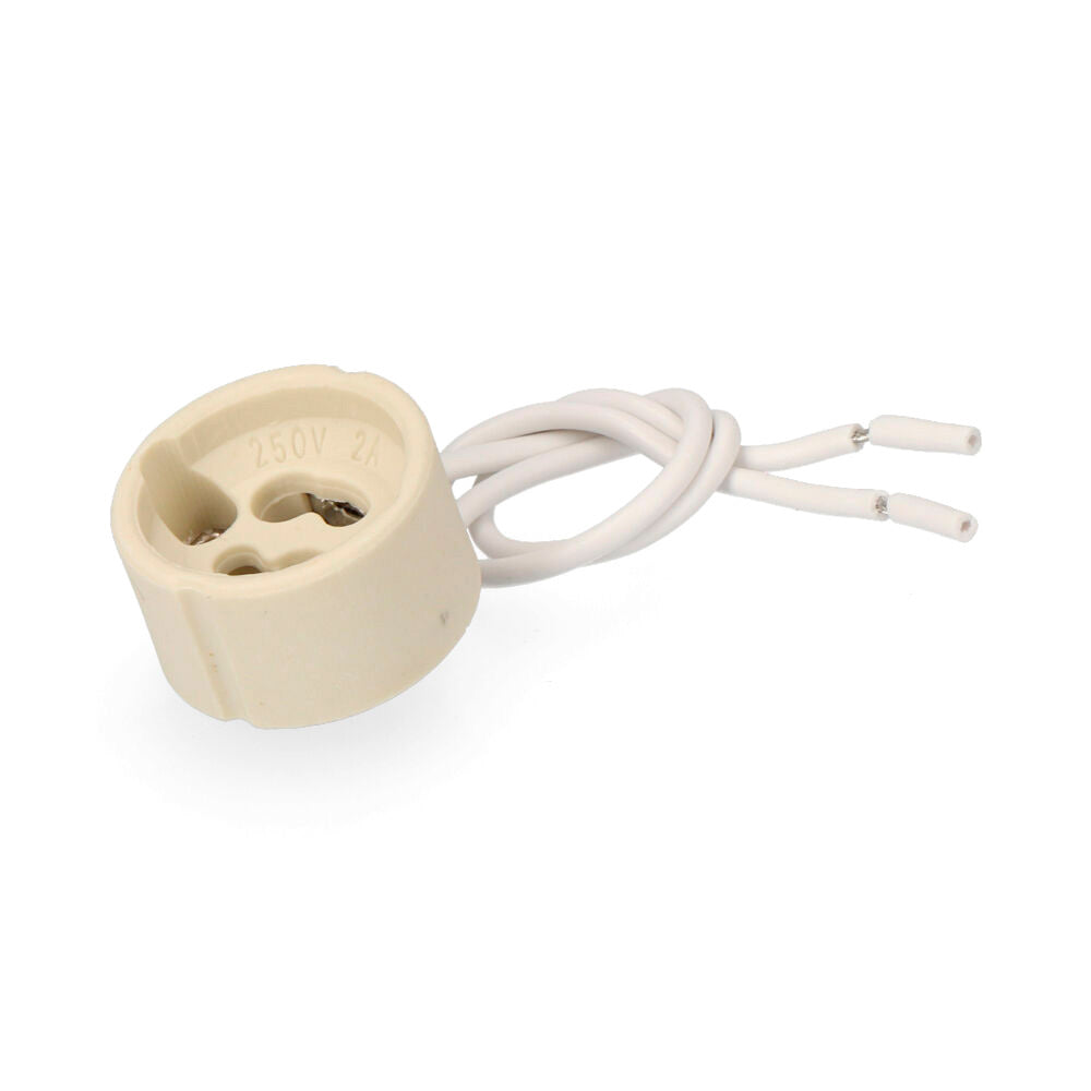 PORTALÁMPARAS HALÓGENO GU-10 2A 250V (ENVASADO)