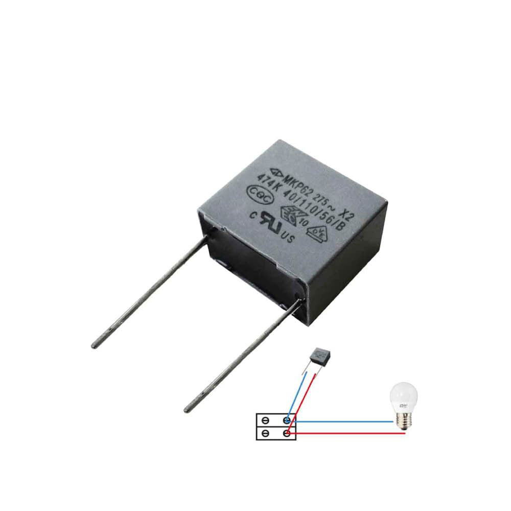 CONDENSADOR PARA BOMBILLA LED, 5 unidades