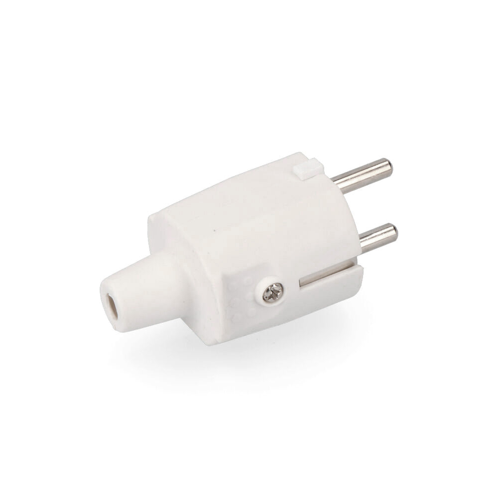 CLAVIJA DE GOMA 10/16A 250V T/TL IP44 4,8mm BLANCA (RETRACTILADA) EDM