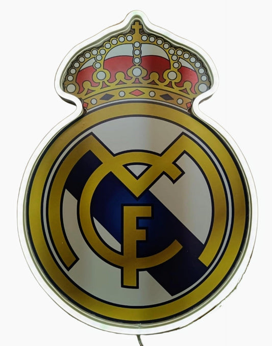 SOLOLED Escudo regalos Madrid Lámpara LED Decorativa de Pared, Club, Iluminación Ambiental, fútbol