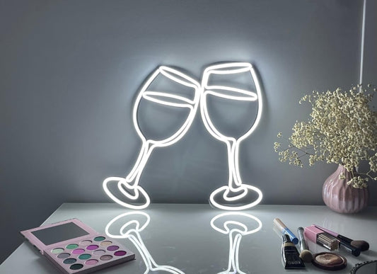 Letrero Neón LED Copas de Vino | soloNEON