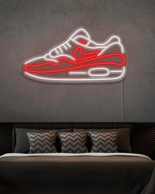 Zapatos Pista led Letrero neón Zapatos Deportivos Luces de neón Tienda Zapatillas Sala Juegos decoración recinto Deportivo Dormitorio Bar Sala Arte,L