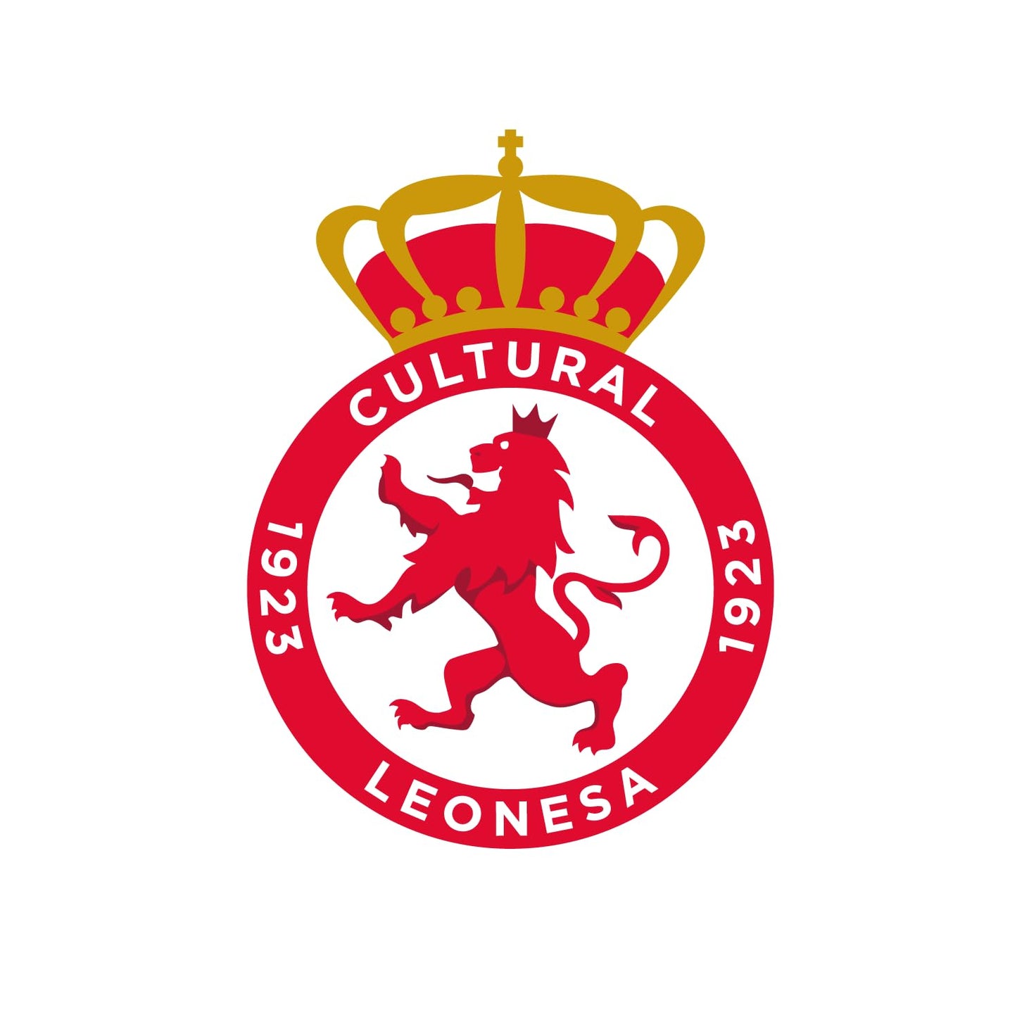 SOLOLED Cultural Leonesa, Emblema Deportivo en vinilo y base metacrilato transparente con el Relieve en neón led, Escudo con Corona Real y León Rampante, Insignia de Club de Fútbol