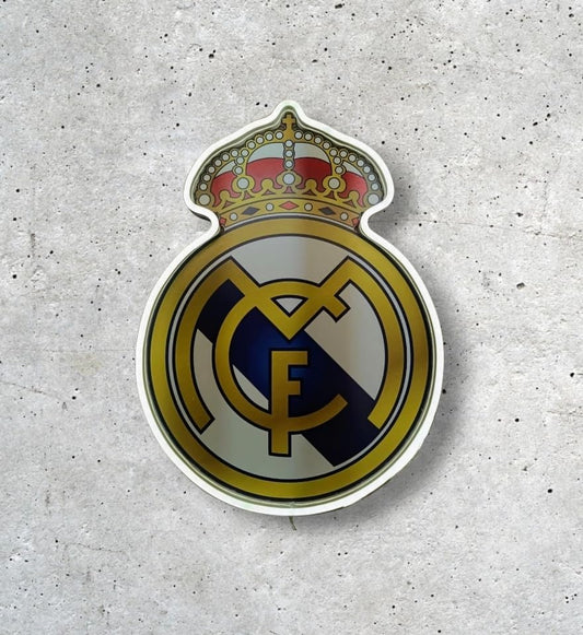 Lámpara LED neón regalo Madrid Club, Decoración Deportiva escudo ninilo y metacrilato neón MEDIDAS 40X30 CM ALIMENTACION 12V