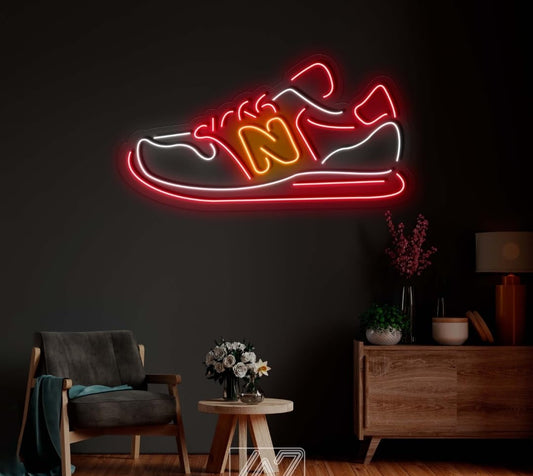 Zapatos Pista led Letrero neón Zapatos Deportivos Luces de neón Tienda loZapatillas Sala Juegos decoración recinto Deportivo Dormitorio Bar Sala Arte