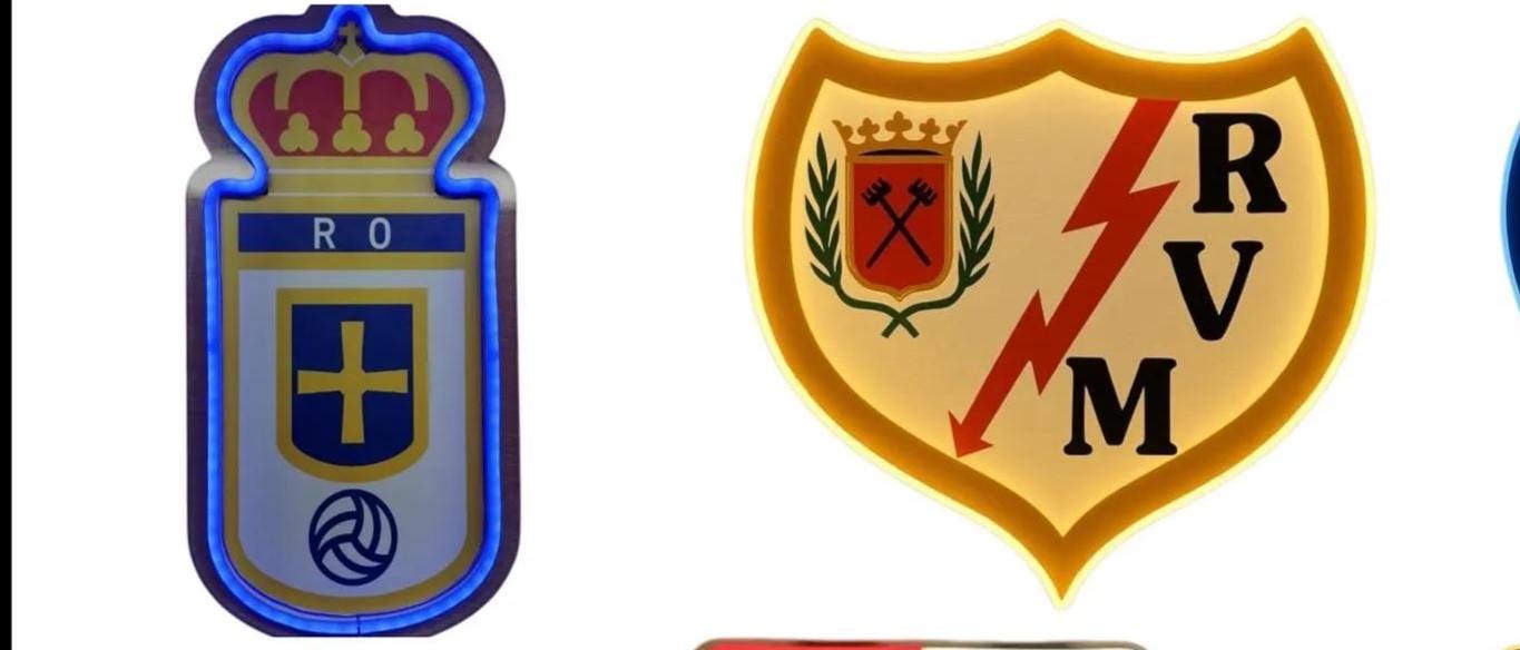 Escudos de equipos de fútbol liga personalizado Led luz de neón  neón signo logotipo personalizado regalo hecho a mano dormitorio