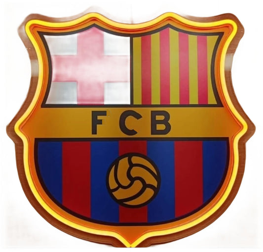 Regalos Barcelona Neon Cualquier Equipo Futbol - y Neón Personalizado Adorno de pared Niños Adultos led letras decorativas habitacion letrero luminoso luz cumpleaños,MEDIDAS 35X30 CM
