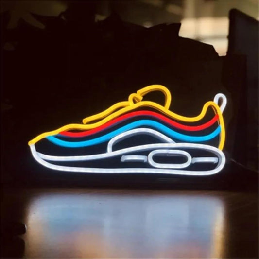 Zapatos Pista led Letrero neón Zapatos Deportivos Luces de neón Tienda Zapatillas Sala Juegos decoración recinto Deportivo Dormitorio Bar Sala Arte
