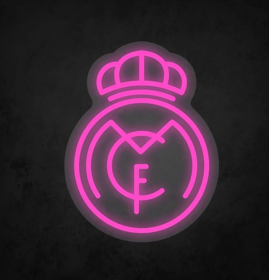 SOLOLED Lámpara LED Decorativa Madrid, Luz Neón Rosa, Logotipo Deportivo Iluminado