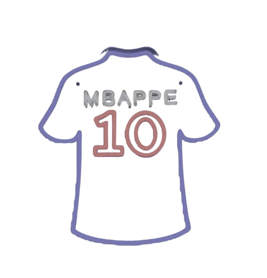 SoloLED Letrero de Neón Deportivo Mbappe, Iluminación LED Decorativa, Metacrilato para Dormitorios y Salas de Juegos