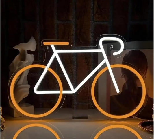 sololed Luces de neón Letrero De Neón De Bicicleta Para Decoración De Pared Letrero De Neón LED Alimentado 12 v Para Letrero De Garaje De Bicicleta Iluminado 42.5cmx26cm