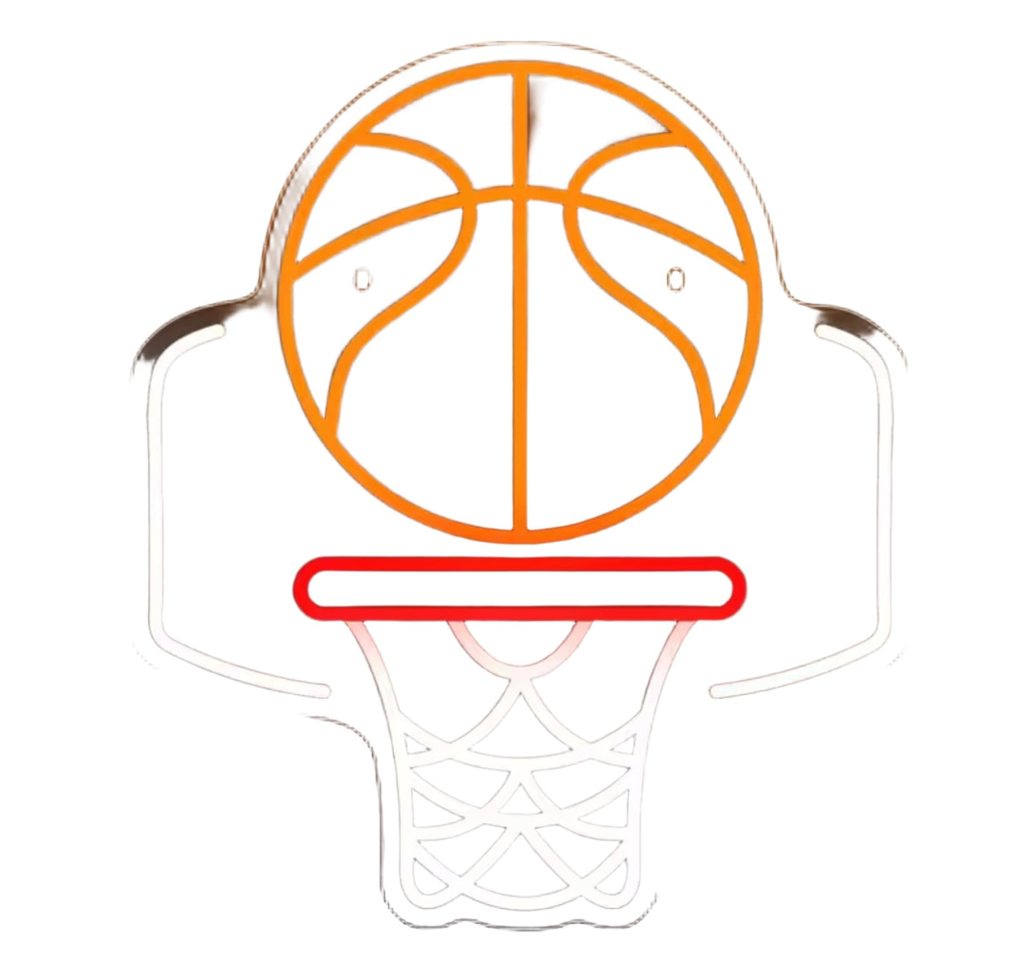 Letrero de Neón LED para Baloncesto, Diseño Acrílico, Decoración Luminosa