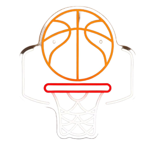 Letrero de Neón LED para Baloncesto, Diseño Acrílico, Decoración Luminosa