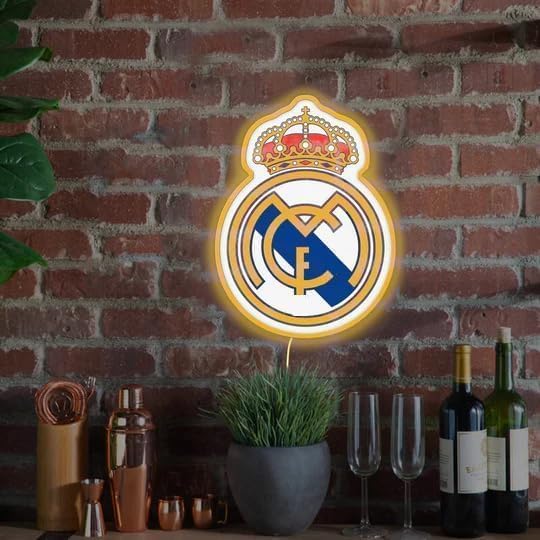 SOLOLED Escudos de Fútbol en Neón, FC Barcelona, Real Madrid, Cultural Leonesa, Atlético Madrid, Decoración Deportiva