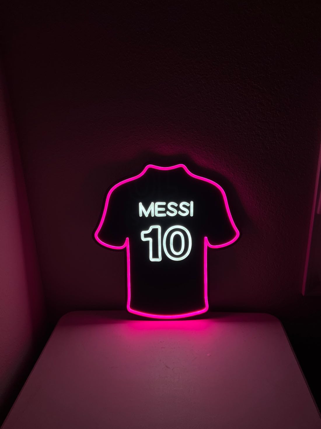 SoloLED Letrero de Neón messi LED Deportivo, Iluminación Decorativa, Metacrilato para Salas de Juegos y Dormitorios