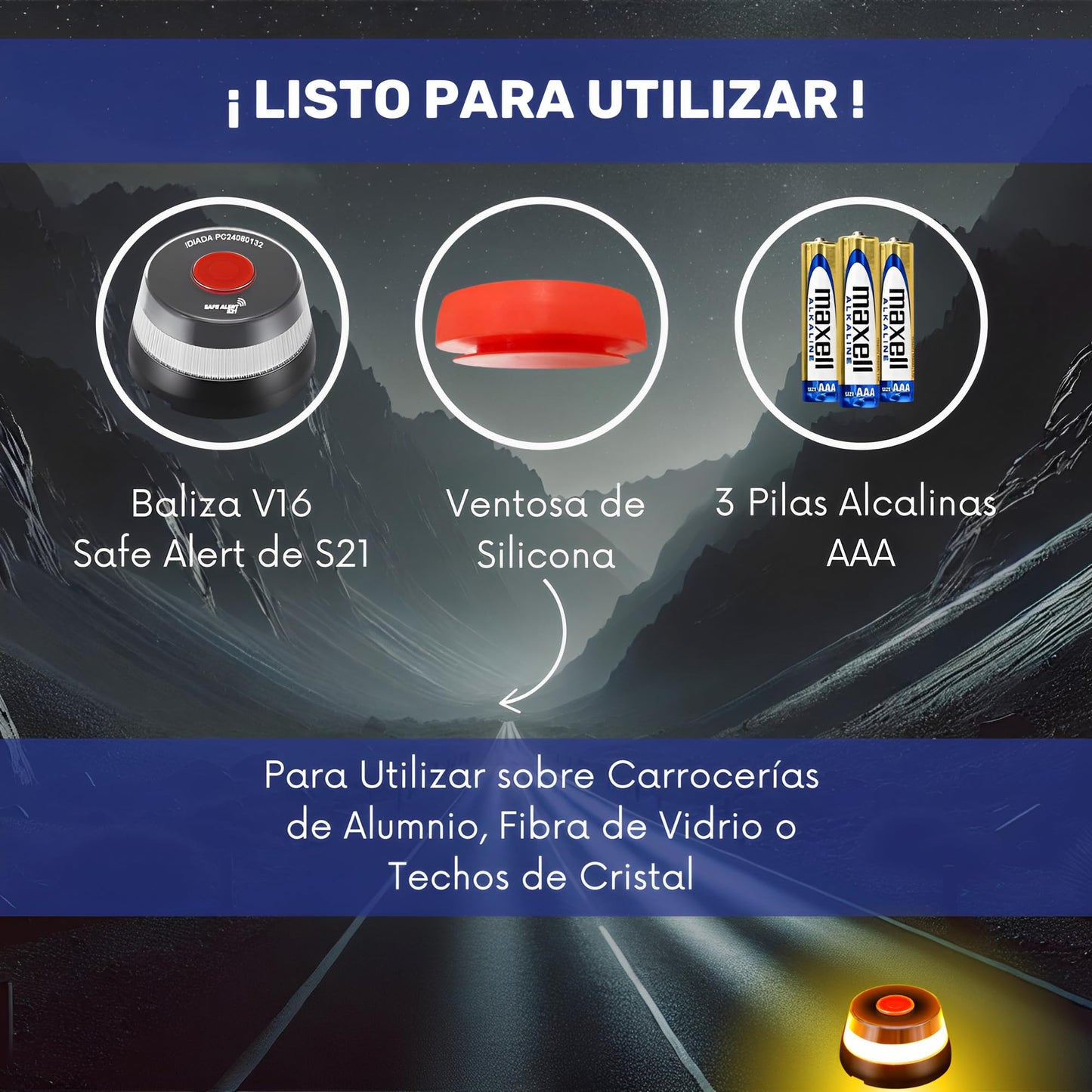S21 Señalización Luz de Emergencia Coche Homologada DGT