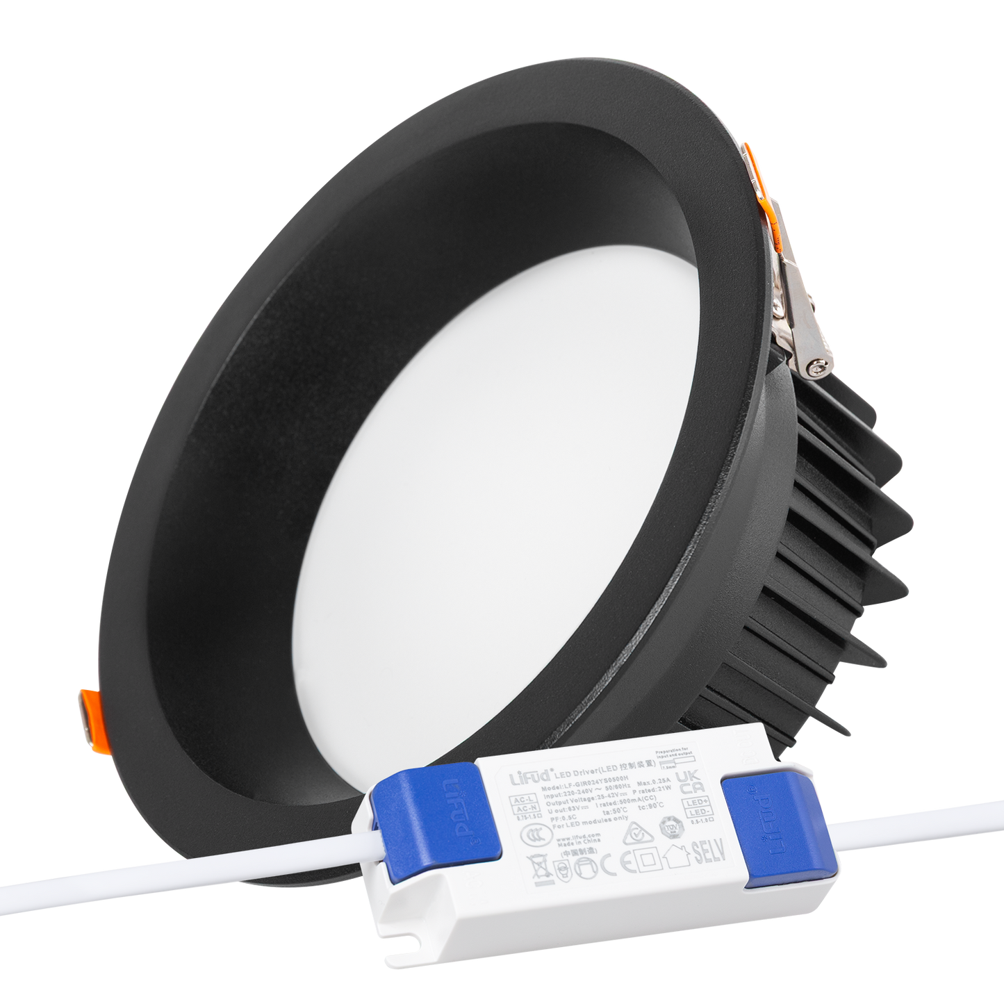Foco Downlight Circular LED 20W 2.000Lm 4000ºK Anti-Deslumbrante UGR19 40.000H Negro
