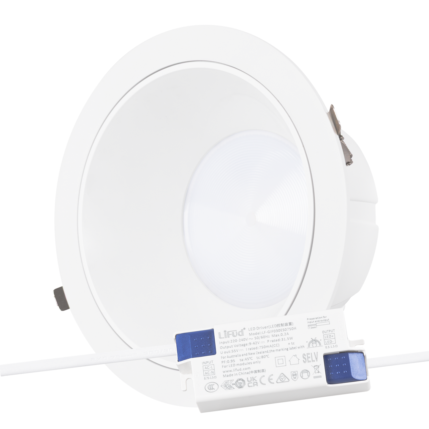 Foco Downlight Circular LED 30W 4200Lm 6000ºK Anti-Deslumbrante UGR19 40.000H