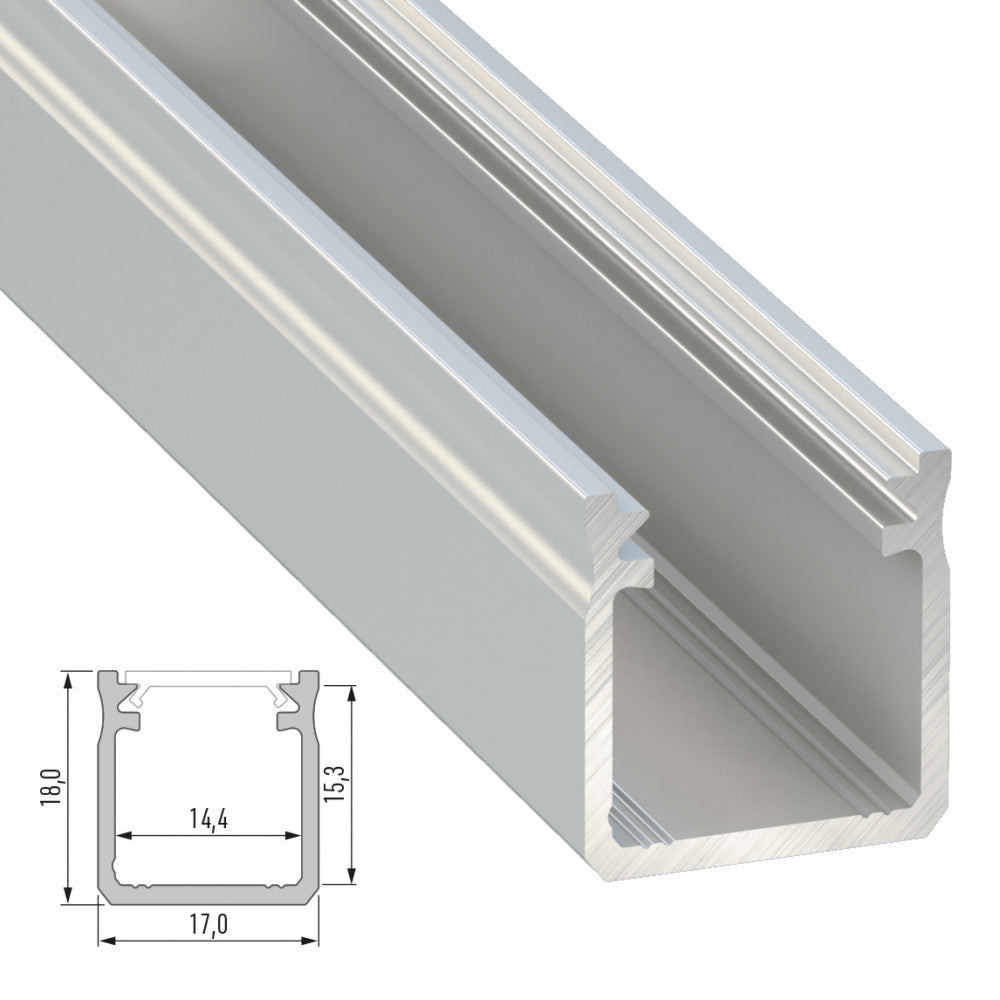 Perfíl Aluminio Tipo Y 2,02M - Anodizado Inox