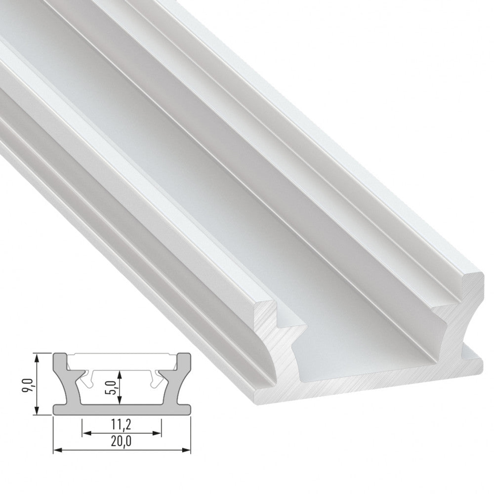 Perfíl Aluminio Tipo TERRA 2,02M - Anodizado Plata