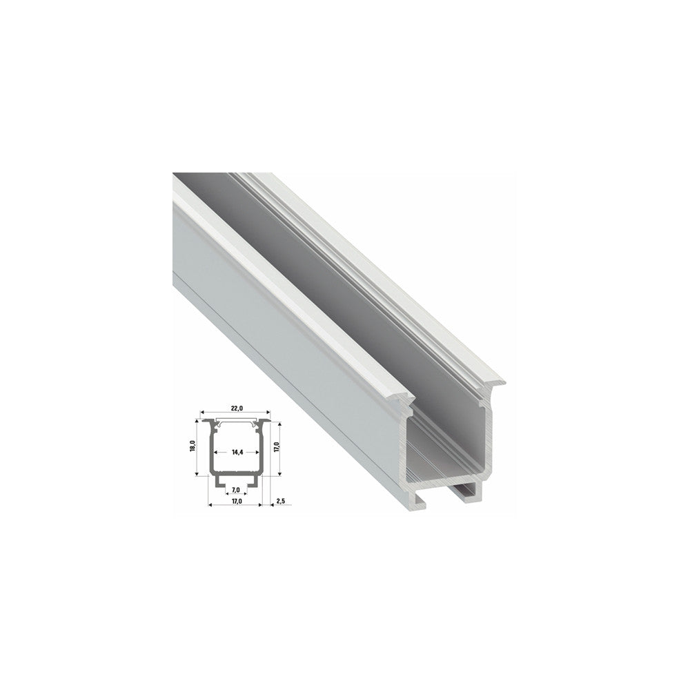 Perfíl Aluminio Tipo W 2,02M