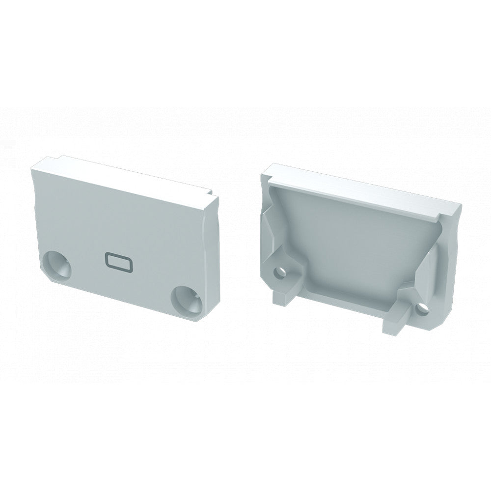 Tapón Final Perfíl Tipo SILEDA - Aluminio - Blanco - Con Agujero