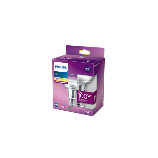 Bombilla LED Philips E27 R80  8W 735Lm 2700K [PH-929001891603