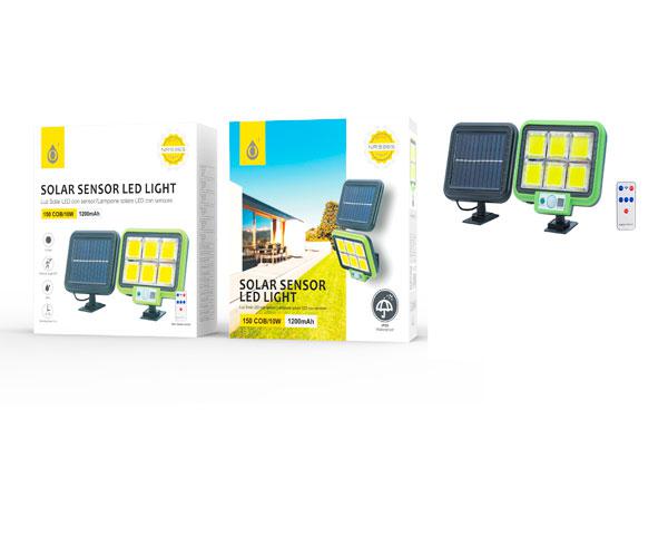 Lampara solar Led 10W NR9365 / 150 luces para exterior / 3-5m / 120º / Incluye Mando