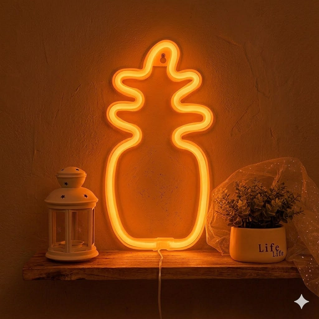 Letrero Neón LED Piña – Luz Decorativa 12V