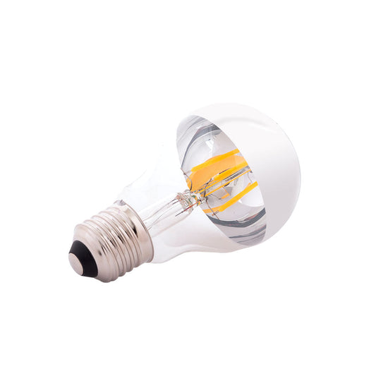 Bombilla LED E27 4W  273Lm 2000ºK Filamento A6 Reflector Plata 40.000H [WR-A60-SILVER-4W-WW