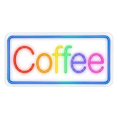 SOLOLED Letrero led neón flex COFFEE cartel metacrilato transparente te quiero to el rato medidas 40cm aproximadamente alimentacion 12 v