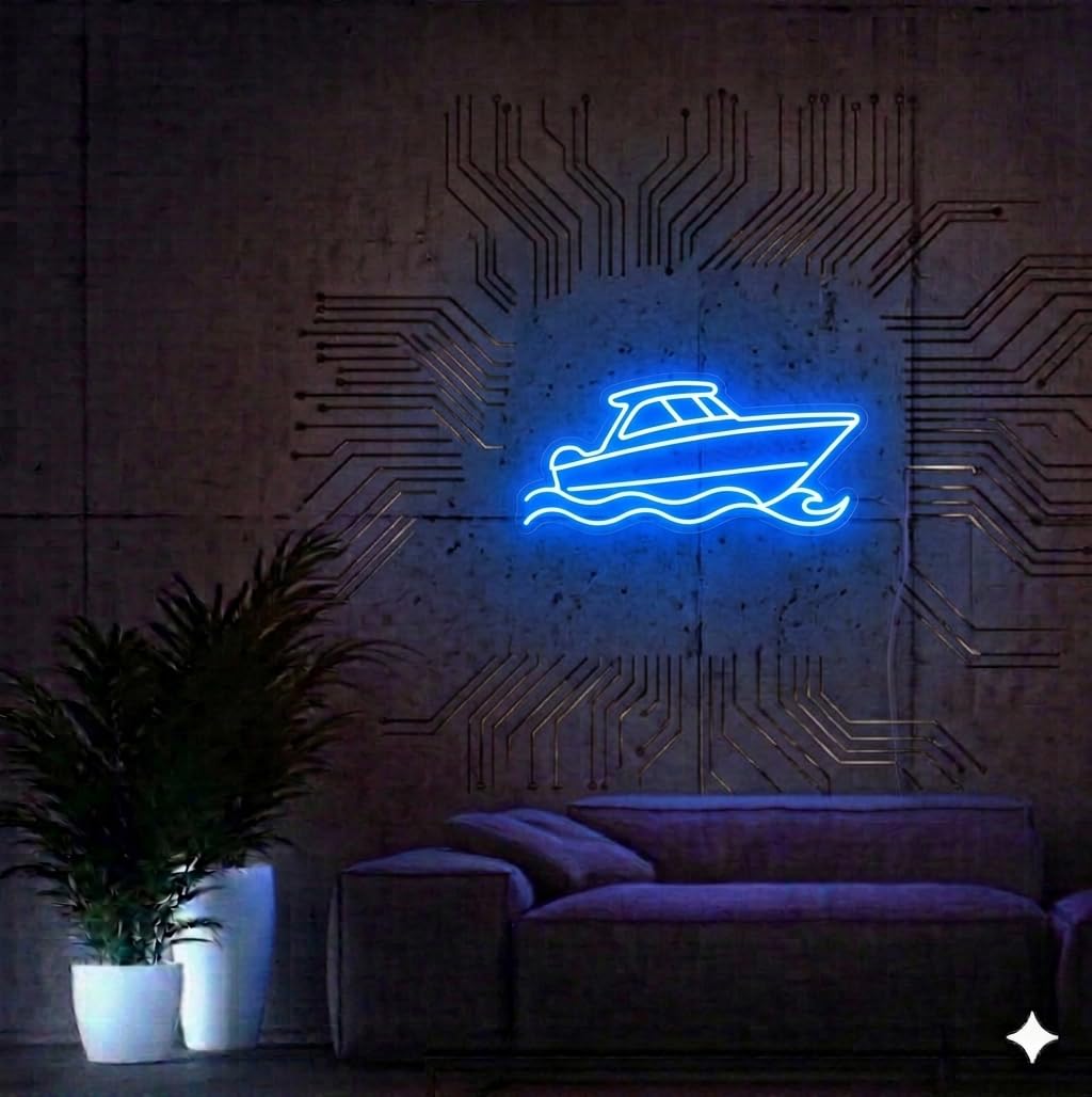 Letrero Neón LED de Metacrilato con Luz LED, Decoración de Pared con Base Metacrilato Transparente, Cadena para Colgar en Pared, Cable de 1.5 m y Alimentación 12 V, Medidas 35x23 cm