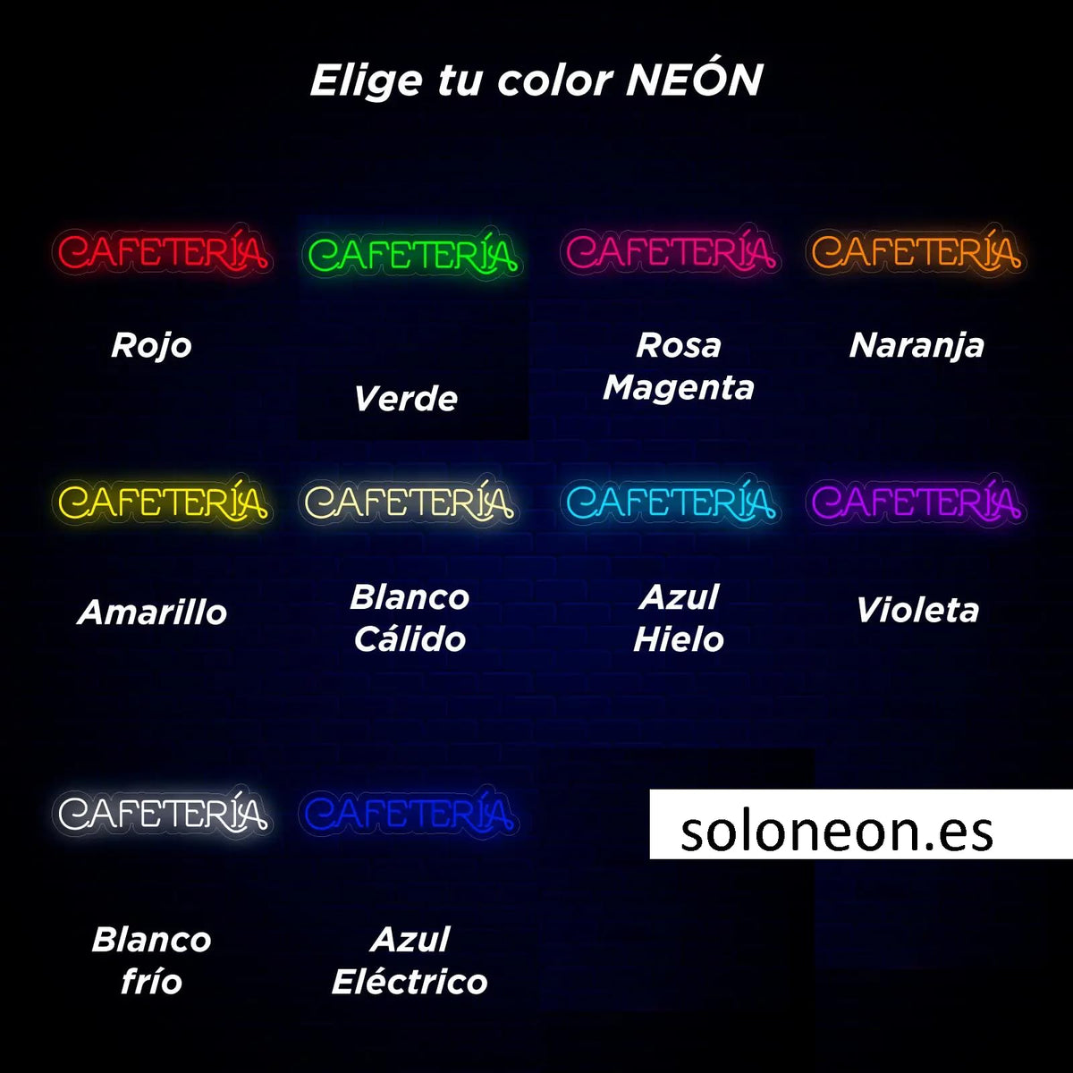 SOLOLED Letrero Cafetería Cartel Luminoso LED Escaparate, 60x35 cm