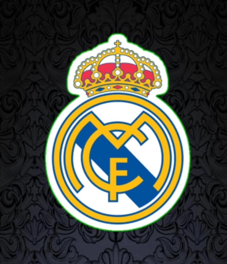 Carrel escudo Real Madrid liga Fútbol Emblema Deportivo, Azul y Dorado neón led vinilo y metacrilato medidas 40x30cm con alimentación 12v