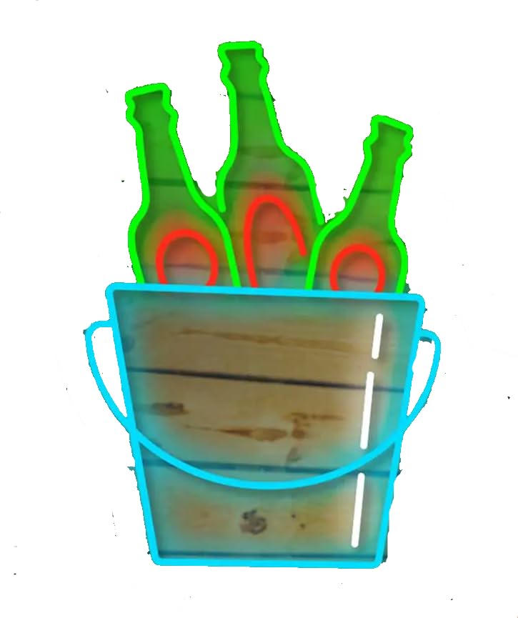 SOLOLED Letrero cubo de cervezas Cartel Luminoso LED Escaparate, Decoración de Pared en Metacrilato, Luz Brillante, aproximadamente 63x90cm alimentación 12v