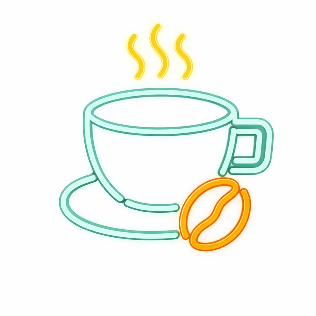 SoloLED Letrero Neón LED Taza de Café Cafetería 40 cm aproximadamente y alimentación 12V