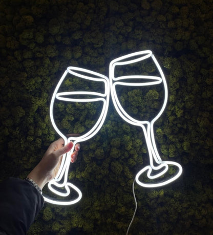 Letrero Neón LED Copas de Vino | soloNEON