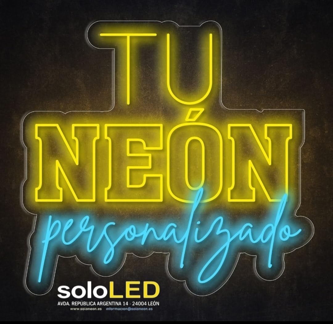 SOLOLED Letrero led neón flex 12V texto personalizado para colgar en pared Diseño, maqueta gratuita, presupuesto gratuito! Envíanos tu texto o foto.