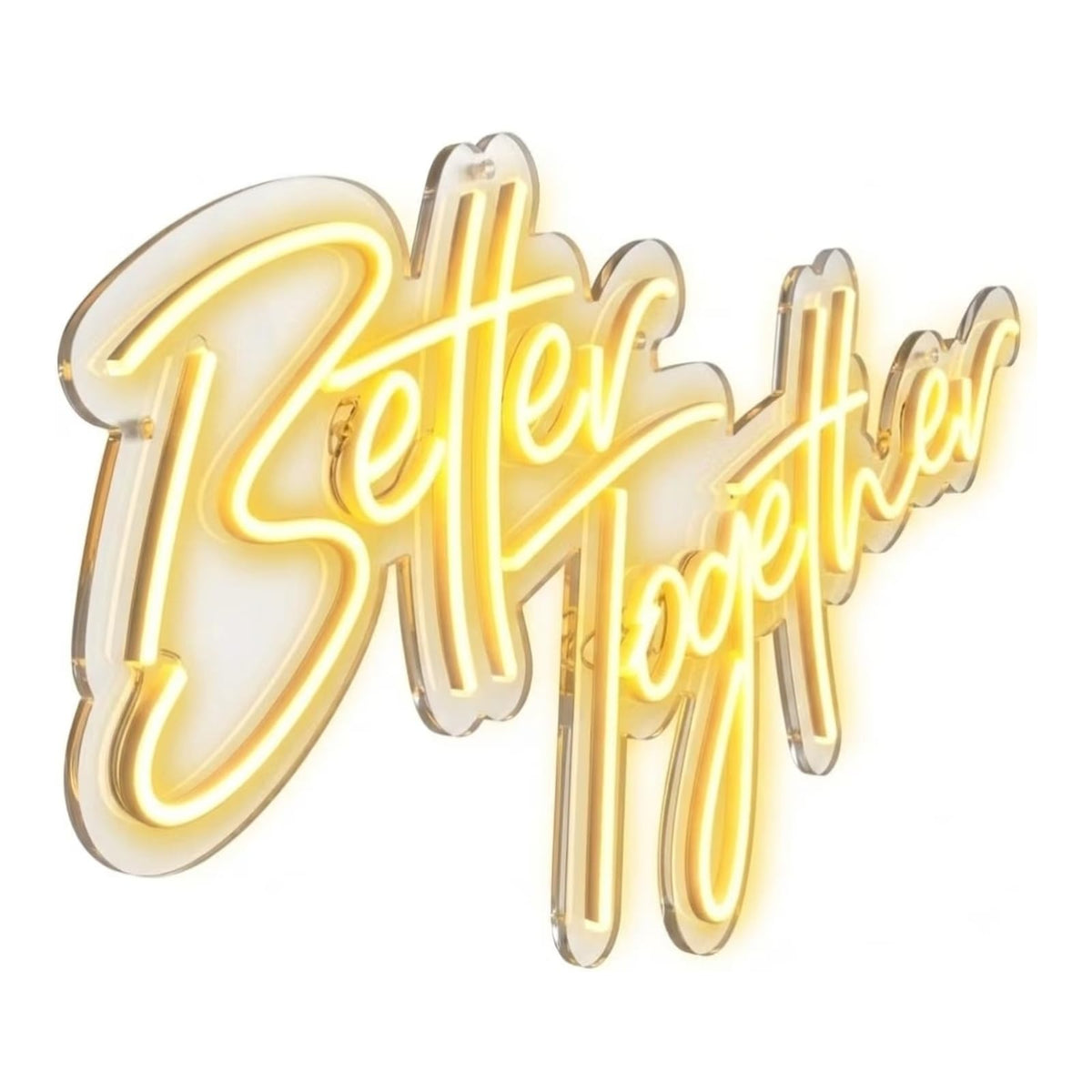 SOLOLED Letrero Neón LED 'Better Together' 75cm Cartel Luminoso Decorativo para Boda, Aniversario, Dormitorio, San Valentín, Regalo de Pareja, 12V Bajo Consumo