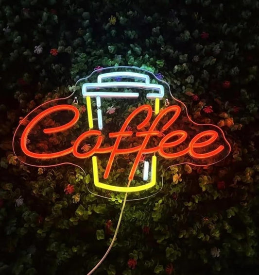 Luces Art Decoration Neón LED Diseño Café 12v(45x30cm) Decoración De Pared Decoración De Cafetería Decoración De Restaurante