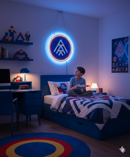 Escudo de futbol liga 2º division del Club ANDORRA,Diseño con medidas metacrilato 40x35cm aproximadamente dependiendo el diseño del escudo con neon led,metacrilato y vinilo color.Alimentacion 12v,cable 2m y cadena para colgar en pared incluido.