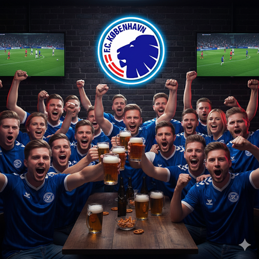 Escudo de futbol COPENAGUE Club, Diseño con medidas metacrilato 40x35cm aproximadamente dependiendo el diseño del escudo con neon led,metacrilato y vinilo color.Alimentacion 12v,cable 2m y cadena para colgar en pared incluido.