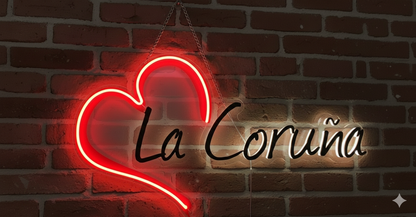 Diseño iLove ciudad con medidas metacrilato 40x35cm aproximadamente dependiendo el diseño  con neon led,metacrilato y vinilo color.Alimentacion 12v,cable 2m y cadena para colgar en pared incluido.